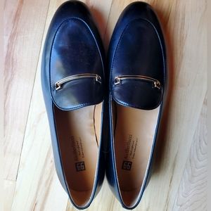 AiciBerllucci Women's Leather Loafers, Size 7.5 Black